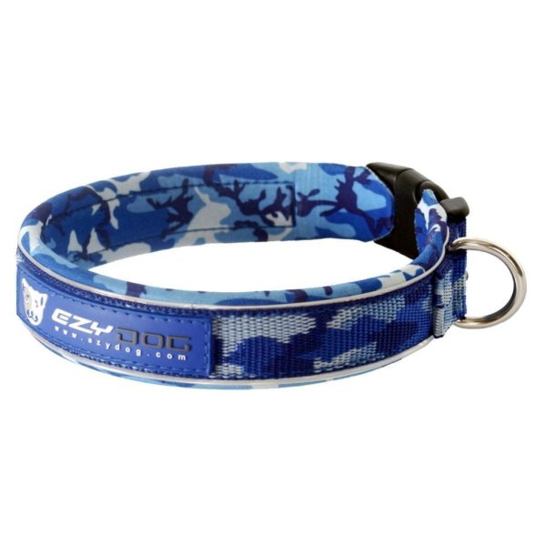 EzyDog halsb�nd XXXL bl� camo 74-82 cm
