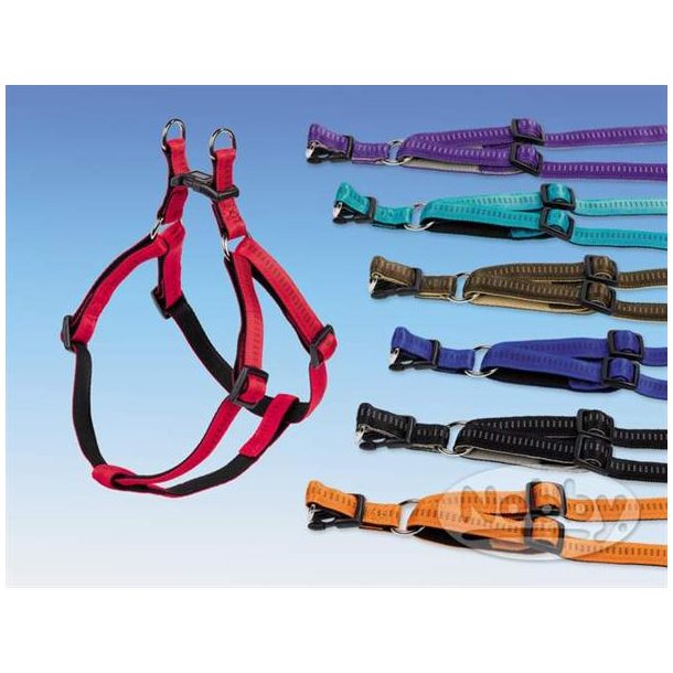 Bl�d nylon sele "Soft Grip" brust 40-56 cm Sort