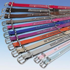 CRYSTAL halsb�nd 1 r�kke 32 cm M�RKEBL�