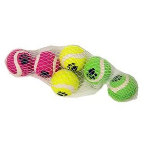 6 STK GULE TENNISBOLDE 4,5 CM