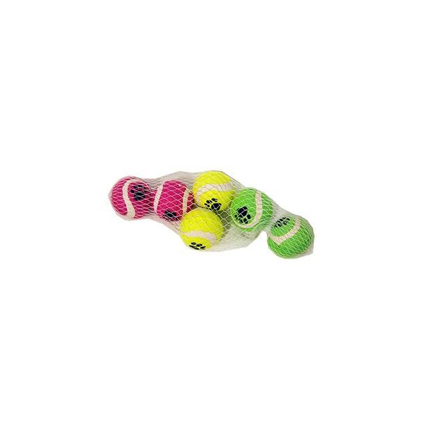 6 STK GULE TENNISBOLDE 4,5 CM