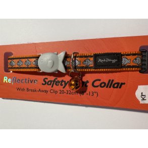 Red Dingo - Smart reflekshalsb�nd til katte ORANGE M/FISK