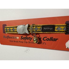 Red Dingo - Smart reflekshalsb�nd til katte GUL M/FISK