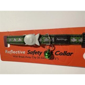 Red Dingo - Smart reflekshalsb�nd til katte GR�N M/FISK