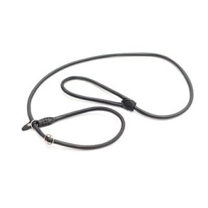 PARIS Retrieverline Sort 6 mm. 120 cm. krom m/stop