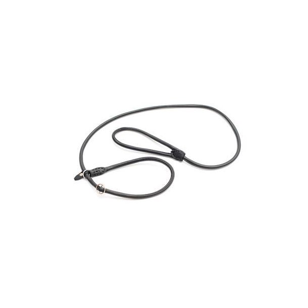 PARIS Retrieverline Sort 6 mm. 120 cm. krom m/stop