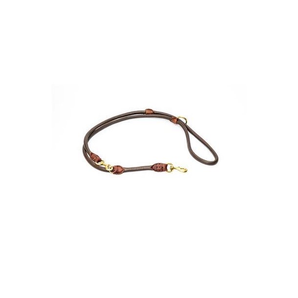 Timely dressurline, brun kalv messing, 10 mm - 220 cm