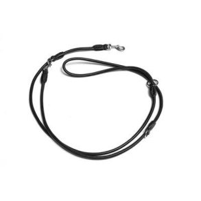 Timely dressurline, sort kalv krom, 10 mm - 220 cm